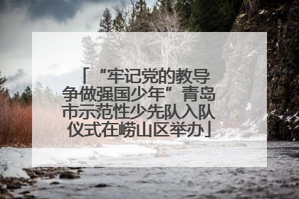 “牢记党的教导 争做强国少年”青岛市示范性少先队入队仪式在崂山区举办
