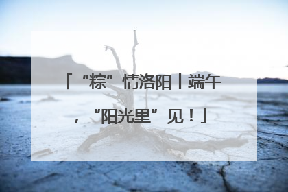 “粽”情洛阳丨端午，“阳光里”见！