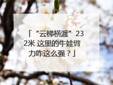 “云梯横渡”232米 这里的牛娃臂力咋这么强？