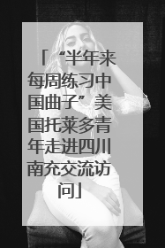 “半年来每周练习中国曲子”美国托莱多青年走进四川南充交流访问