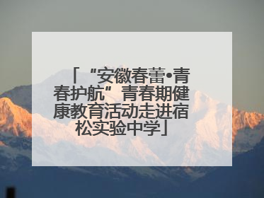 “安徽春蕾•青春护航”青春期健康教育活动走进宿松实验中学