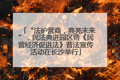 “法护营商，典亮未来”，民法典进园区暨《民营经济促进法》普法宣传活动在长沙举行
