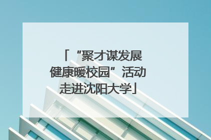 “聚才谋发展 健康暖校园”活动走进沈阳大学