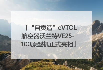 “自贡造”eVTOL航空器沃兰特VE25-100原型机正式亮相