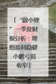 “蔚小理”一季度财报分析：理想盈利稳健 小鹏亏损收窄