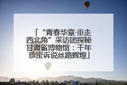 “青春华章·重走西北角”采访团探秘甘肃省博物馆：千年珍宝诉说丝路辉煌