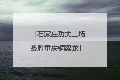 石家庄功夫主场战胜重庆铜梁龙
