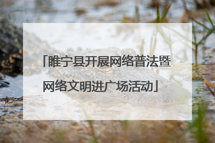 睢宁县开展网络普法暨网络文明进广场活动