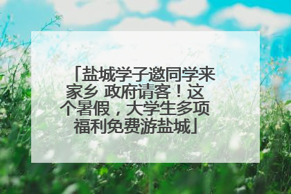 盐城学子邀同学来家乡 政府请客！这个暑假，大学生多项福利免费游盐城