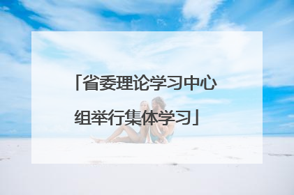 省委理论学习中心组举行集体学习