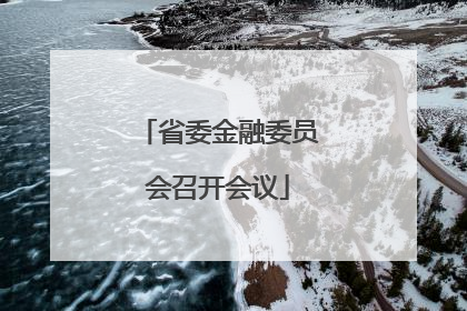 省委金融委员会召开会议