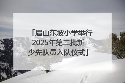 眉山东坡小学举行2025年第二批新少先队员入队仪式