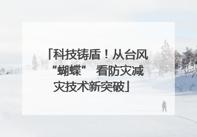 科技铸盾！从台风“蝴蝶” 看防灾减灾技术新突破