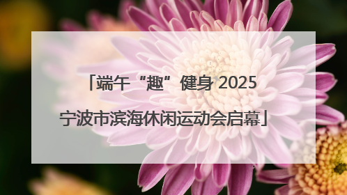 端午“趣”健身 2025宁波市滨海休闲运动会启幕