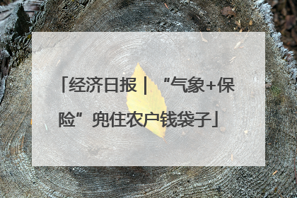 经济日报｜“气象+保险”兜住农户钱袋子