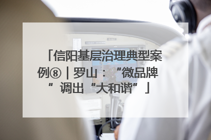 信阳基层治理典型案例⑧｜罗山：“微品牌”调出“大和谐”