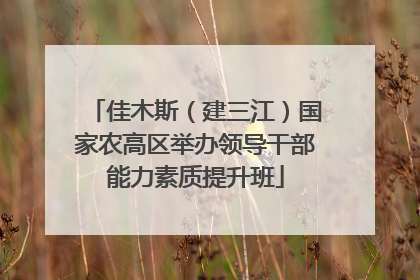 佳木斯（建三江）国家农高区举办领导干部能力素质提升班