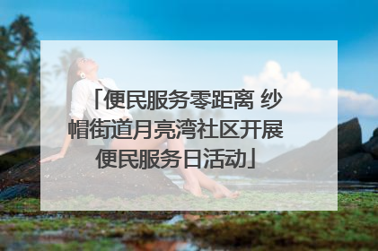 便民服务零距离 纱帽街道月亮湾社区开展便民服务日活动