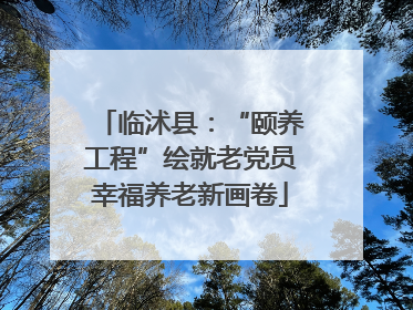 临沭县：“颐养工程”绘就老党员幸福养老新画卷