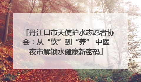 丹江口市天使护水志愿者协会：从“饮”到“养” 中医夜市解锁水健康新密码