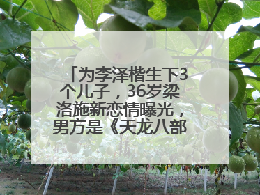 为李泽楷生下3个儿子，36岁梁洛施新恋情曝光，男方是《天龙八部》游坦之