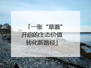 一张“草票”开启的生态价值转化新路径