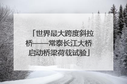 世界最大跨度斜拉桥——常泰长江大桥启动桥梁荷载试验