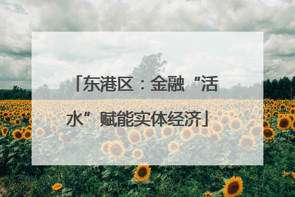 东港区：金融“活水”赋能实体经济