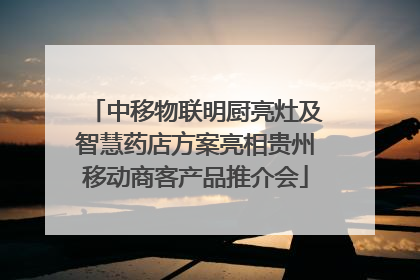 中移物联明厨亮灶及智慧药店方案亮相贵州移动商客产品推介会