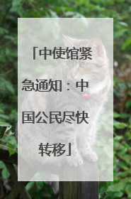 中使馆紧急通知：中国公民尽快转移
