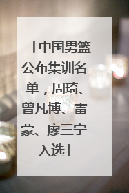 中国男篮公布集训名单，周琦、曾凡博、雷蒙、廖三宁入选