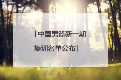 中国男篮新一期集训名单公布