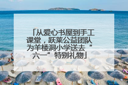 从爱心书屋到手工课堂，跃莱公益团队为羊楼洞小学送去“六一”特别礼物