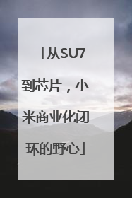从SU7到芯片，小米商业化闭环的野心