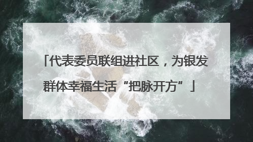 代表委员联组进社区，为银发群体幸福生活“把脉开方”