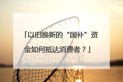 以旧换新的“国补”资金如何抵达消费者？