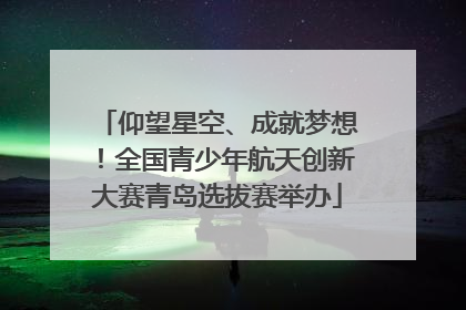 仰望星空、成就梦想！全国青少年航天创新大赛青岛选拔赛举办