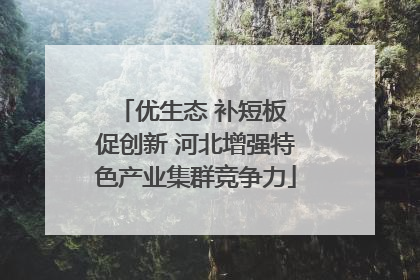 优生态 补短板 促创新 河北增强特色产业集群竞争力