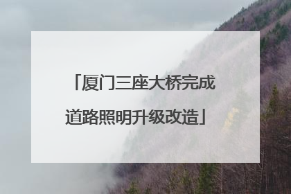 厦门三座大桥完成道路照明升级改造