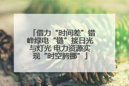 借力“时间差”错峰绿电“链”接日光与灯光 电力资源实现“时空腾挪”