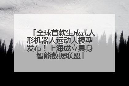 全球首款生成式人形机器人运动大模型发布！上海成立具身智能数据联盟