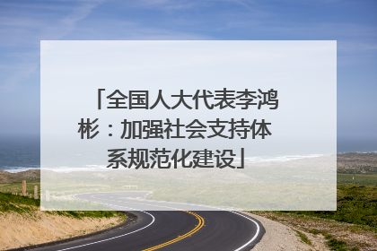 全国人大代表李鸿彬：加强社会支持体系规范化建设