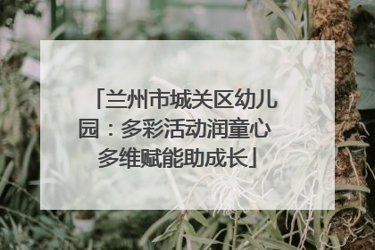 兰州市城关区幼儿园：多彩活动润童心 多维赋能助成长