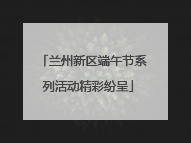 兰州新区端午节系列活动精彩纷呈