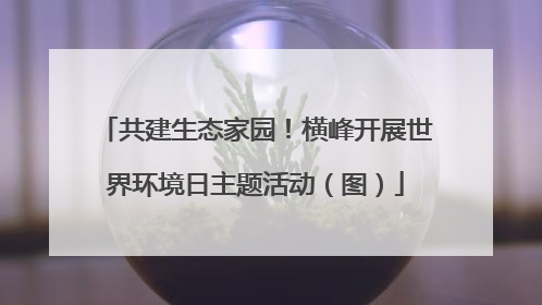 共建生态家园！横峰开展世界环境日主题活动（图）