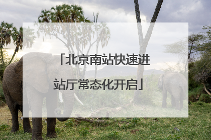 北京南站快速进站厅常态化开启