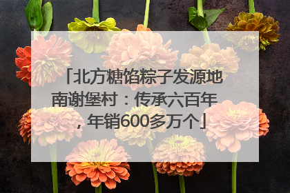 北方糖馅粽子发源地南谢堡村：传承六百年，年销600多万个