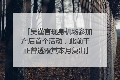吴谨言现身机场参加产后首个活动，此前于正曾透露其本月复出
