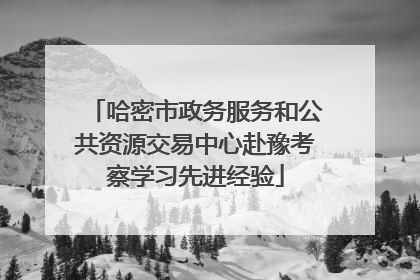 哈密市政务服务和公共资源交易中心赴豫考察学习先进经验