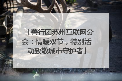 善行团苏州互联网分会：情暖双节，特别活动致敬城市守护者